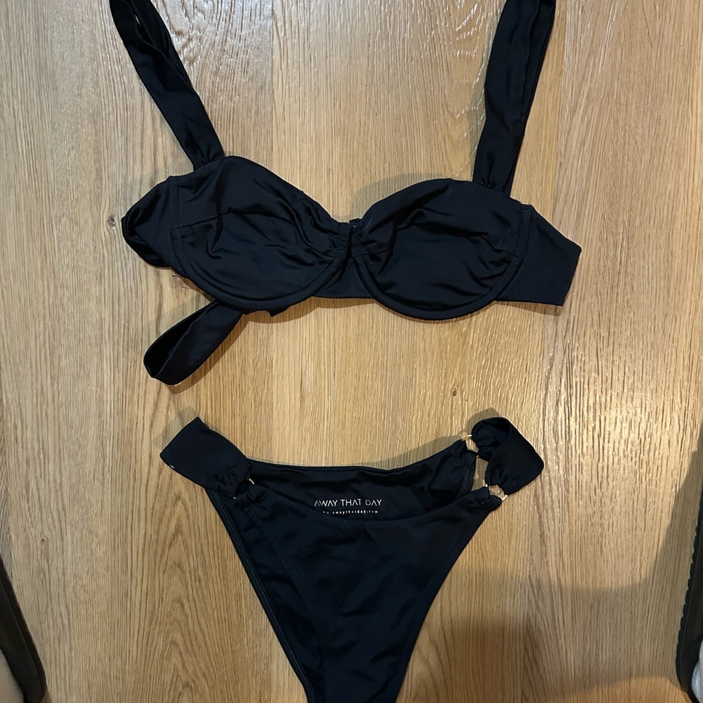 Away That Day Black Bikini Set
